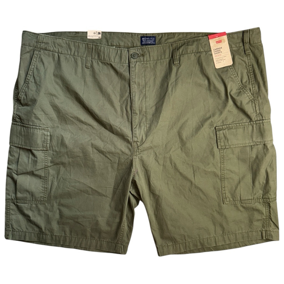 Levi's Mens 54 Waist Olive Army Green Carrier Cargo Shorts 10" Inseam NWT - Picture 1 of 7